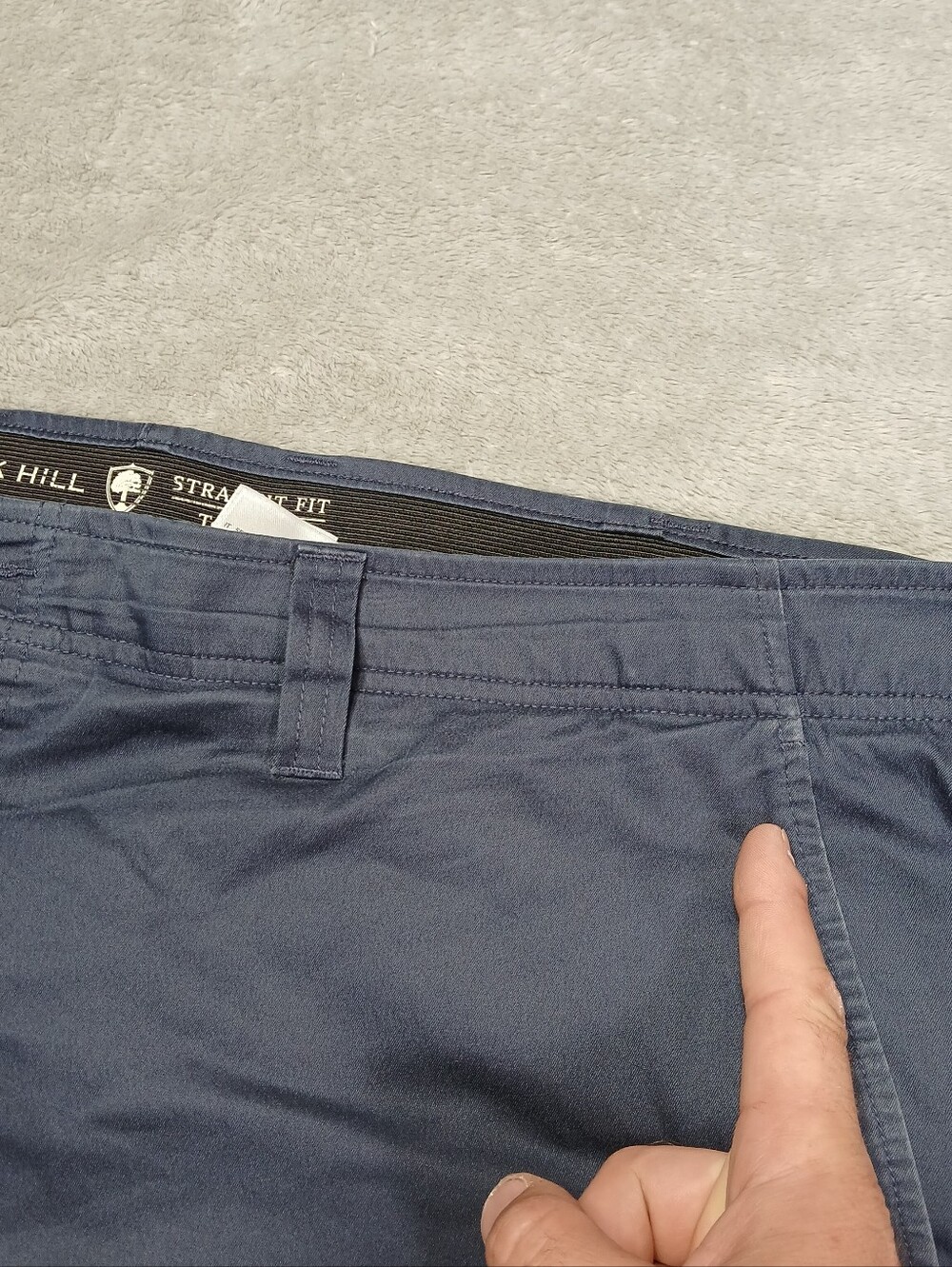 Oak Hill Men 46x30 46 x 30 Blue Flat Front Straight Lightweight Tech Pants Golf - Picture 12 of 12